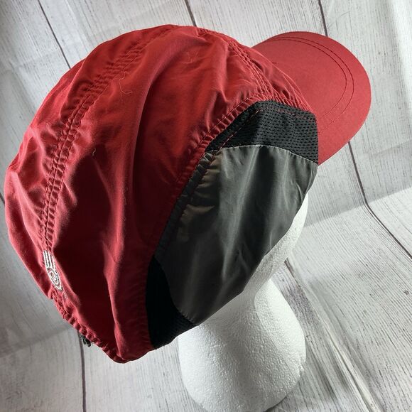 Teva Red Black Gray Outdoor Biker Runner Adjustable Hat Cap - Picture 9 of 16